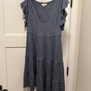 Max Studio Blue Ruffled Dress